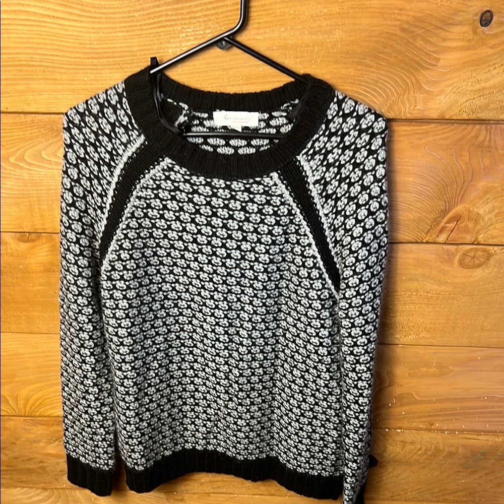 Tura by Vince Camuto Women's Pullover Sweater Black & White Size M Chic